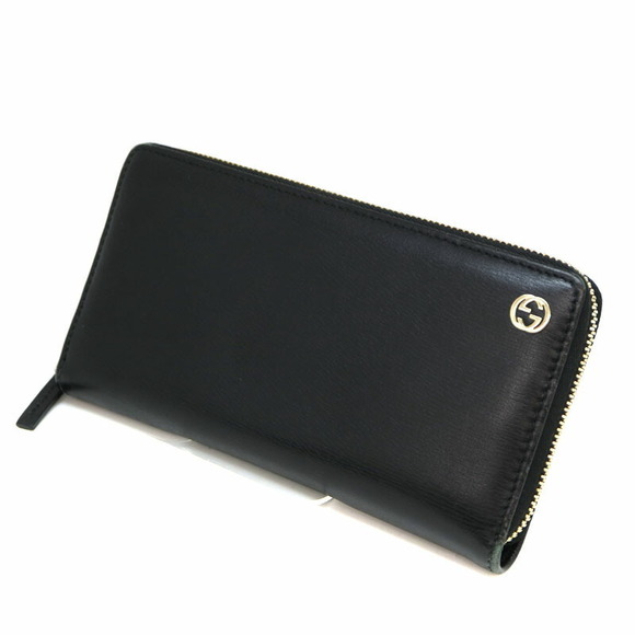 Gucci Zip Black Long GG Wallet Leather - Picture 1 of 6